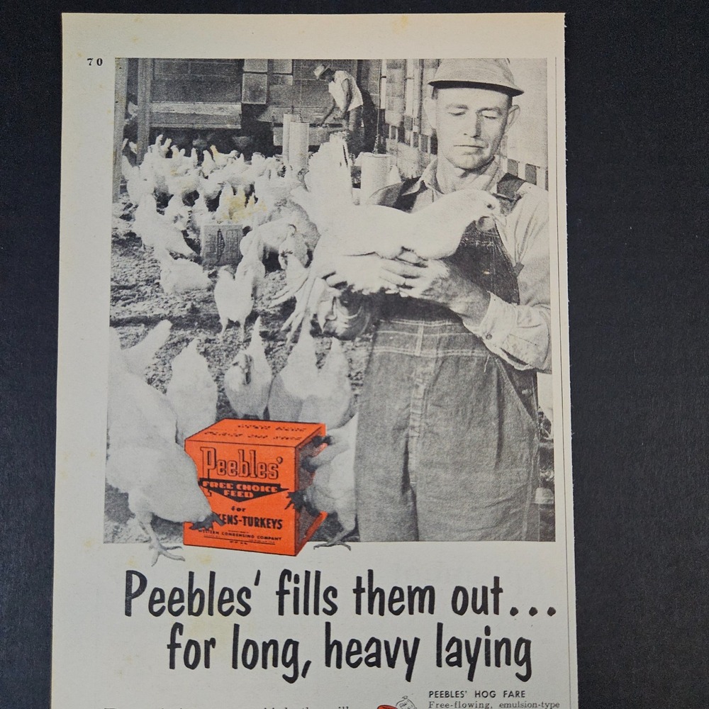 1955 Peebles Whey Blocks Western Condensing Company Vintage Print Ad Appleton WI